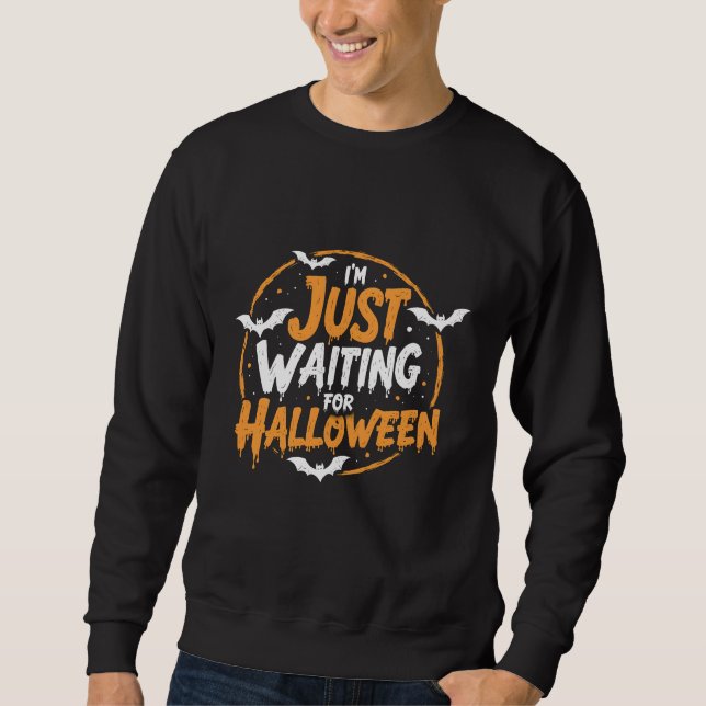 Gerade für Halloween Spooky Batty Geschenk Gewarte Sweatshirt (Vorderseite)