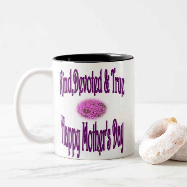 Gerade für Mama Zweifarbige Tasse (Mit Donut)