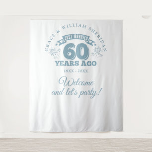 Gerade geheiratet 60. Hochzeitsjubiläum Foto Hinte Wandteppich
