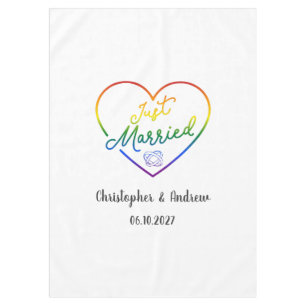 Gerade geheiratet III - LGBTQ-Hochzeit Tischdecke