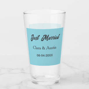 Gerade geheiratet Name des Paares Datum Jahr Hochz Glas
