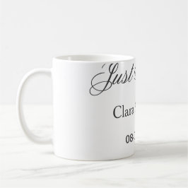 Gerade geheiratet Name des Paares Datum Jahr Hochz Kaffeetasse