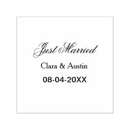 Gerade geheiratet Name des Paares Datum Jahr Hochz Permastempel