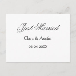 Gerade geheiratet Name des Paares Datum Jahr Hochz Postkarte