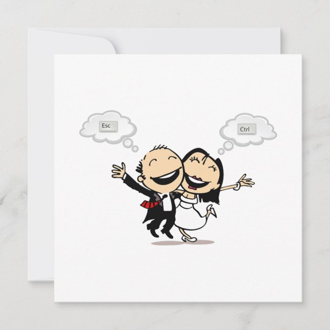 Gerade geheiratet save the date (Vorderseite)