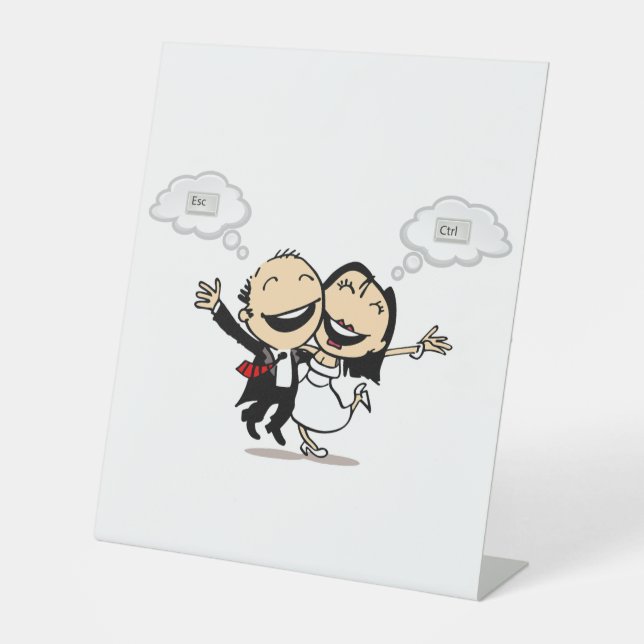 Gerade geheiratet sockelschild (Vorderseite)