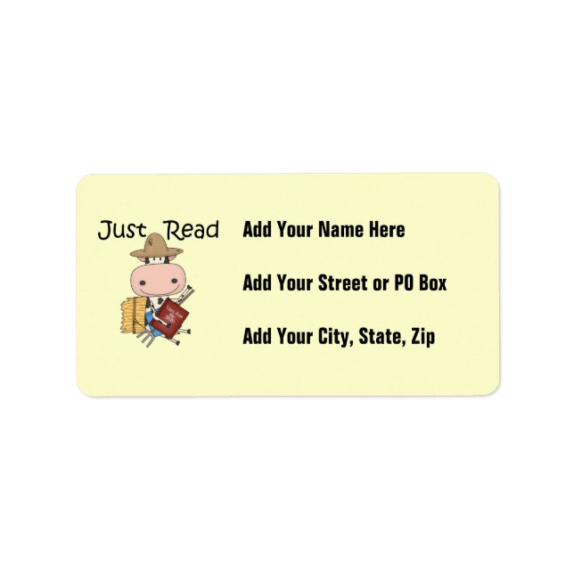 Gerade gelesen adressaufkleber (Vorne)