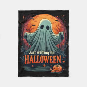 Gerade Gewartet für Halloween Funny Spooky Season Fleecedecke