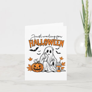Gerade Gewartet für Halloween Ghost Spooky Summer Karte