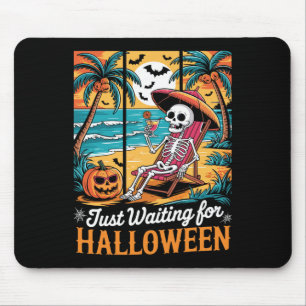 Gerade Gewartet zu Halloween Shirt Spooky Geister  Mousepad