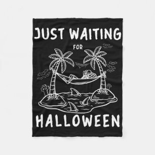 Gerade Gewartet zu Halloween Skeleton Spooky Vibe Fleecedecke
