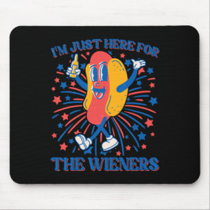 Gerade hier für die Dackeln Hot Dog Funny 4. Juli Mousepad