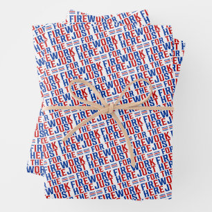 Gerade hier für Feuerwerke lustig für ein Paar Geschenkpapier Set