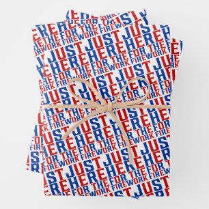 Gerade hier für Feuerwerke lustig für ein Paar Geschenkpapier Set