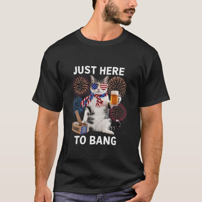 Gerade hier zu Bang USA Flag Funny Beer 4. Juli. T-Shirt (Vorderseite)