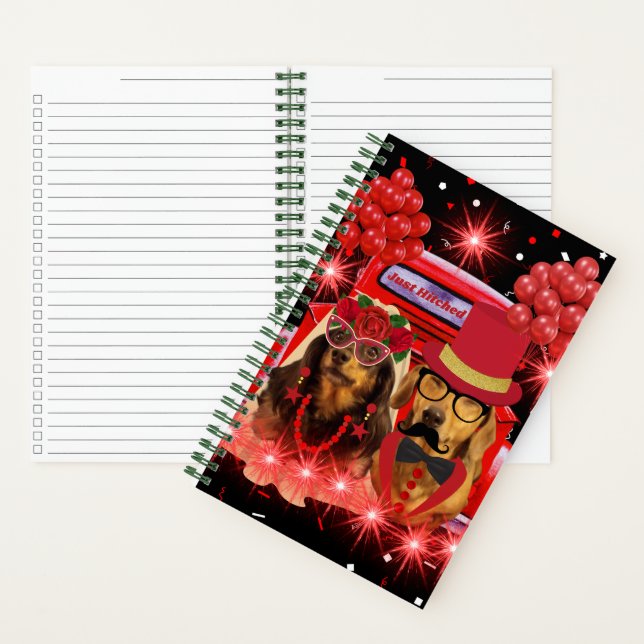 Gerade Hitched Spiral Notebook Notizbuch (Innen)