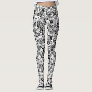 gerade Hunde Leggings