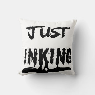 Gerade Inking Black Ink-Typografie Künstler Kissen
