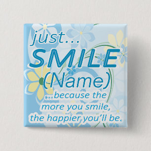 Gerade Lächeln addiert einen Namen Button