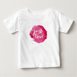 Gerade Liebe scherzt rosa Watercolor T - Shirt