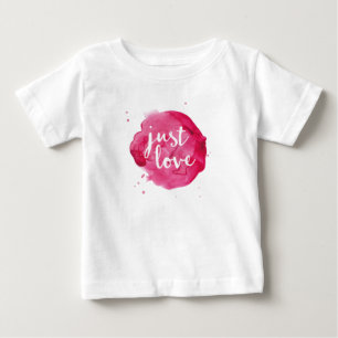 Gerade Liebe scherzt rosa Watercolor T - Shirt