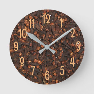 Gerade Nelken, Lose Nelken-Hintergrund Runde Wanduhr