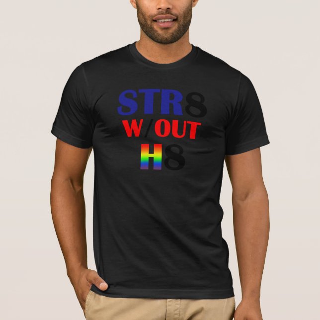 Gerade ohne die T der Hass-Männer T-Shirt (Vorderseite)