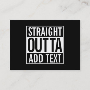 GERADE OUTTA… ADDIEREN IHREN TEXT KUNDENGERECHTE VISITENKARTE