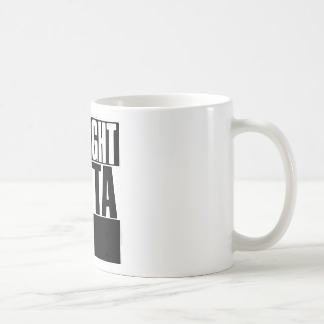GERADE OUTTA GEWOHNHEIT IHR TEXT-HIER T-SHIRT KAFFEETASSE (Rechts)