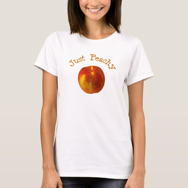 Gerade pfirsichfarben T-Shirt (Vorderseite)