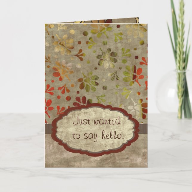 Gerade sagen hallo karte (Vorderseite)