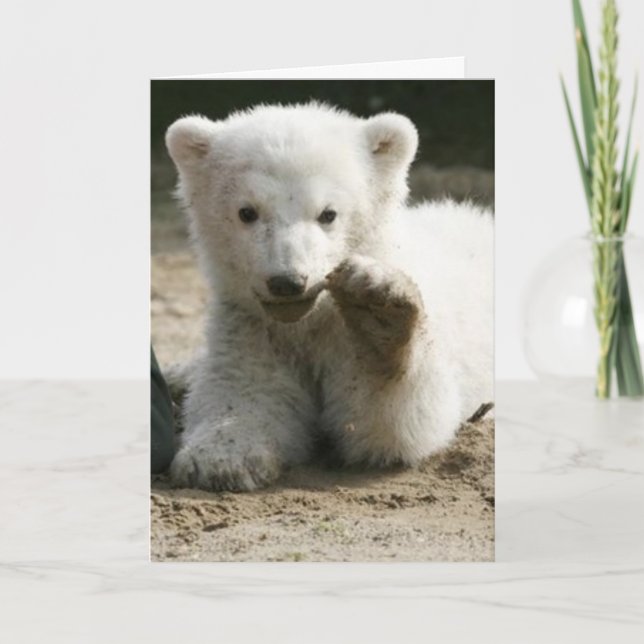 Gerade sagen hallo karte (Vorderseite)