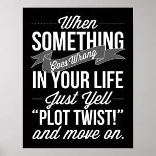 Gerade Schrei "Plan-Drehung!" Typografie-Druck Poster