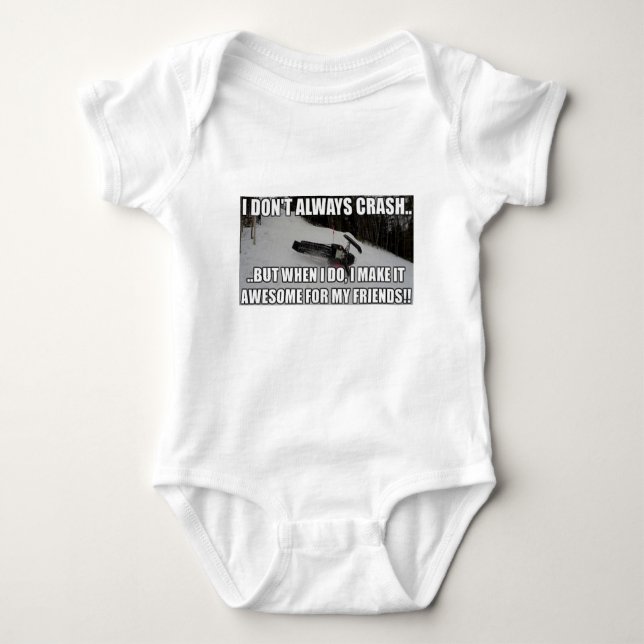 Gerade Snowmobiles Merch Baby Strampler (Vorderseite)