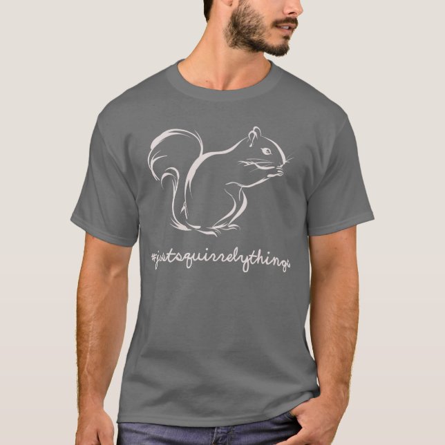 Gerade Squirrely Sache-Eichhörnchen T-Shirt (Vorderseite)