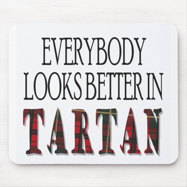 gerade Tartan Mousepad (Vorne)