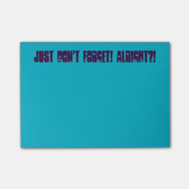 Gerade vergessen Sie nicht! Post-Itanmerkungen Post-it Klebezettel
