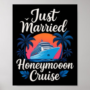Gerade verheiratet 2025 Flitterwochen Hochzeitsrin Poster