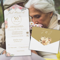 Gerade verheiratet 50. Hochzeitstag Jubiläum Pink 