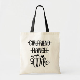 Gerade verheiratet Frau Bride Hochzeit Tragetasche