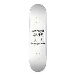 Gerade verheiratet, got ich Ihre Rückseite! Skateboard