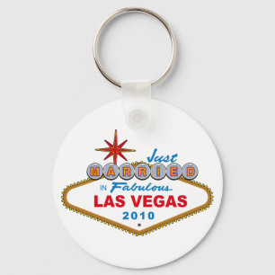 Gerade verheiratet in fabelhaftem Las Vegas 2010 Schlüsselanhänger
