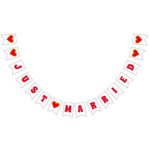 GERADE VERHEIRATET - Liebe 1 Wimpelkette