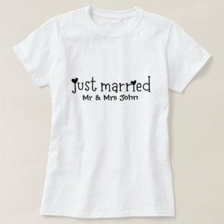 Gerade verheiratet mr und mrs frisch gehabte Typog T-Shirt