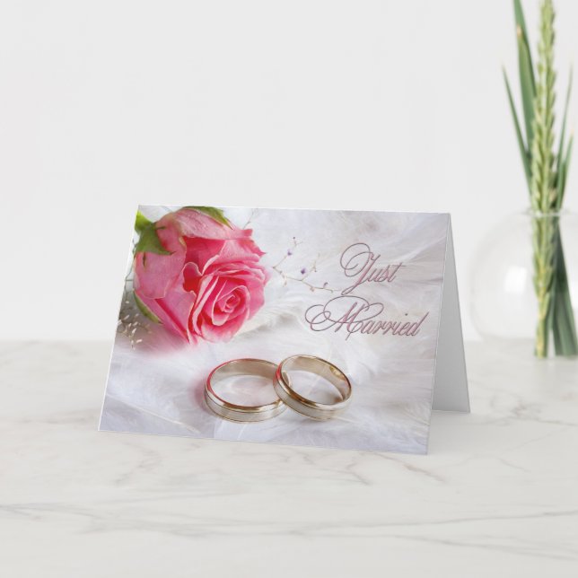 Gerade verheiratet oder gerade Eloped Mitteilung Ankündigung (Vorderseite)