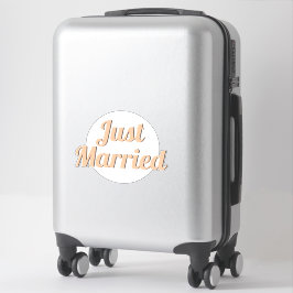 Gerade verheiratet Retro Chic Stilvoll geschnitten Aufkleber