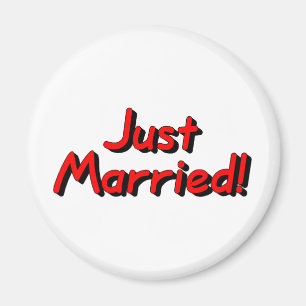 Gerade verheiratet (rot) magnet