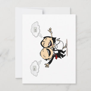 Gerade verheiratet RSVP karte