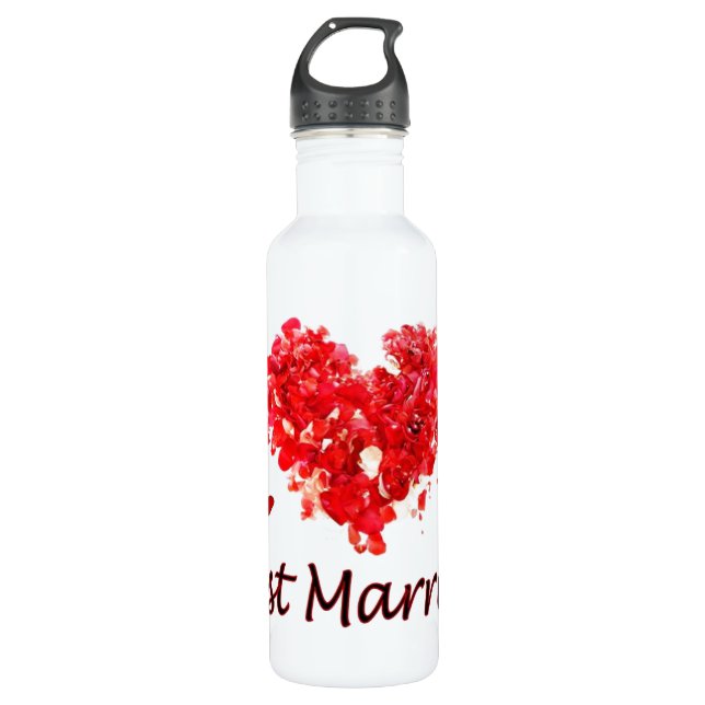 "Gerade verheiratet " Trinkflasche (Vorderseite)