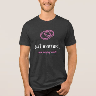 Gerade verheiratet, vermischt Vermögenswerte jetzt Tri-Blend Shirt